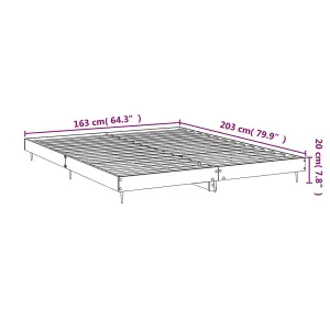 Berkfield Bed Frame High Gloss White 160x200 cm Engineered Wood