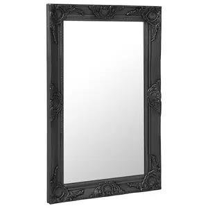 Berkfield Wall Mirror Baroque Style 50x80 cm Black