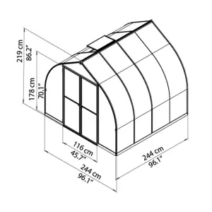 Palram - Canopia Bella 8x12 Greenhouse