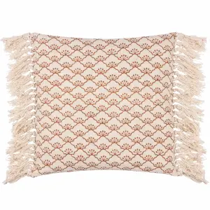 Yard Saku Blossom Fringed Feather Rich Cushion