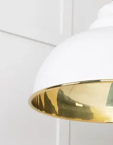 Smooth Brass Harborne Pendant in Flock