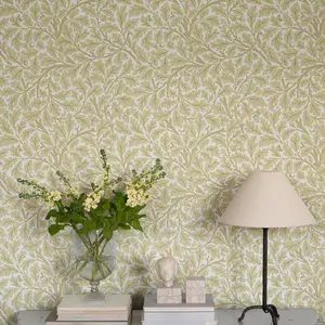 Galerie Hidden Treasures Beige Oak Tree Leaf Wallpaper Roll