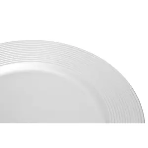 Maison by Premier Dia Silver Charger Plate With Ribbed Rim