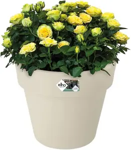 Elho Green Basics Top Planter 23cm Plastic Plant Pot in Cotton White