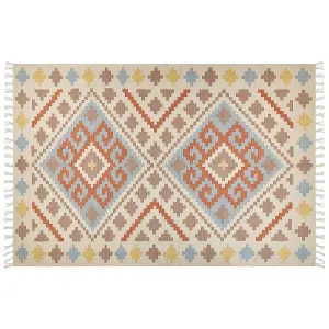 Cotton Kilim Area Rug 200 x 300 cm Multicolour ATAN