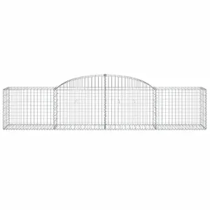 Berkfield Arched Gabion Baskets 15 pcs 300x50x60/80 cm Galvanised Iron