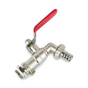 Warmer System 1/2 inch Lever Handle Garden Tap with Check Valve and Wallplate Elbow Fixture