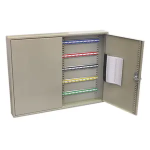 Sealey Key Cabinet Box With Colour-Coded Hook Bars For 100 Keys Wide SKC100W