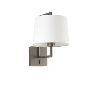 Luminosa Frame Wall Light with Shade Gold, E27