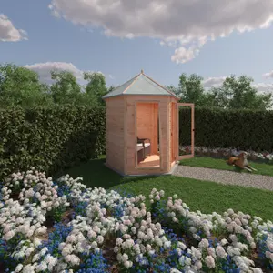 Kendall Hexagon Summerhouse with 2 opening windows