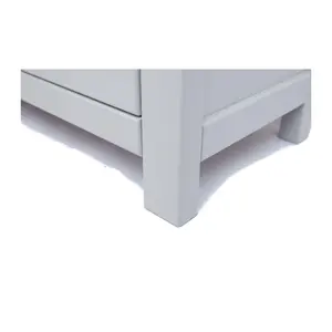 Argenta Light Grey 1 Drawer TV Cabinet Brass Cup Handle