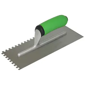 Kraft Hi-Craft Square-Notch Trowel with Soft Grip Handle 1/2" x 1/2" x 1/2" - HC412PFCC