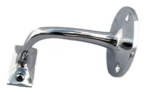 2 Chrome Handrail Bannister Support Stair Rail Bracket