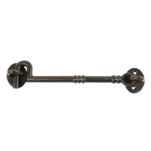 Hammer & Tongs - Ornate Cabin Hook and Eye - W225mm - Black