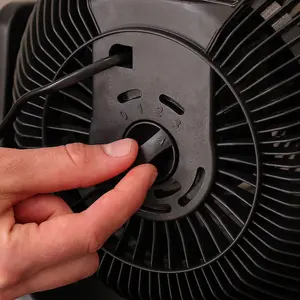 TOUGH MASTER Freestanding Desk Fan Black 8" Corded with 3 Speed Settings & Wall Mounting - 25 Watts (TM-DF8B)