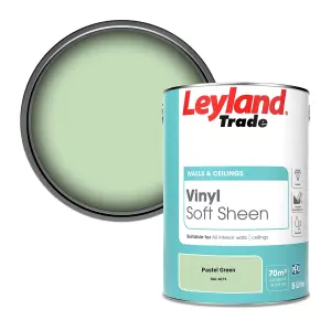 Leyland Trade Vinyl Soft Sheen Walls & Ceilings Emulsion Paint Pastel Green (RAL 6019) - 5L