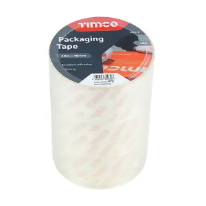 Timco - Packaging Tape - Clear (Size 50m x 48mm - 3 Pieces)