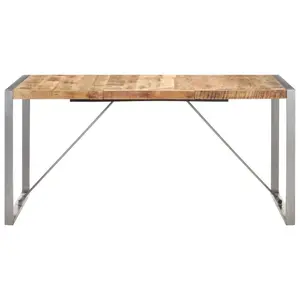 Cheyenne Dining Table Solid Wood Natural / Grey / H75 x L160 x W80cm