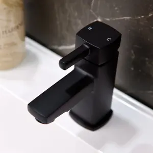 Flode Nisser Mono Basin Mixer Tap Matt Black