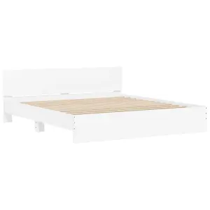 Berkfield Bed Frame without Mattress White 200x200 cm