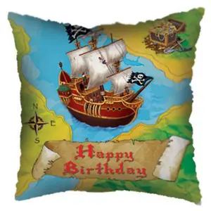 Creative Party Pirate Ship Happy Birthday Foil Balloon Multicoloured (One Size)