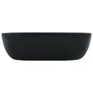 Belfry Bathroom Fullilove 180mm L x 320mm W Ceramic Rectangular Countertop Basin Sink Black