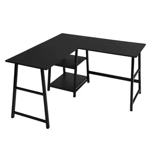 Charge L-Shape Desk Black / 75cm H x 120cm W x 120cm D