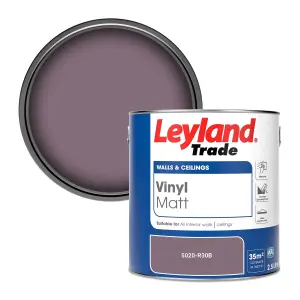 Leyland Trade Vinyl Matt Walls & Ceilings Emulsion Paint (5020-R30B) 2.5L