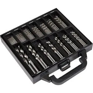 99 Piece HSS Drill Bit Set with Split Point Self-Centering Tips