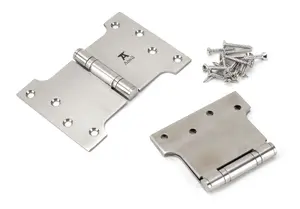 From The Anvil Satin SS 4 Inch x 4 Inch x 6 Inch  Parliament Hinge (pair)