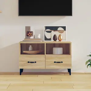 Berkfield TV Cabinet Sonoma Oak 80x36x50 cm Engineered Wood