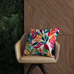 Bright Leaves Pattern Outdoor Cushion 60cm x 60cm