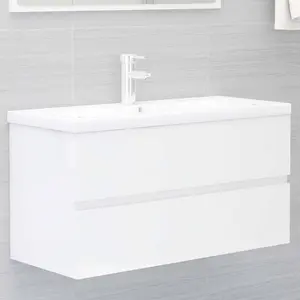 Audreigh 100mm Wall Hung Single Vanity High Gloss White