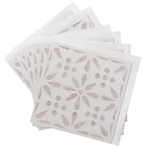 d-c-fix Vintage Flowers Self Adhesive Vinyl Wall Tiles Pack of 6 (0.56sqm)