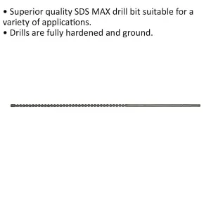 25mm x 1320mm SDS Max Drill Bit - Premium Quality for Masonry Drilling