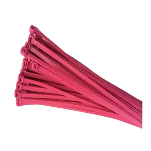 100 x Fluorescent Pink Cable Ties 300 x 4.8mm / Extra Strong Zip Tie Wraps