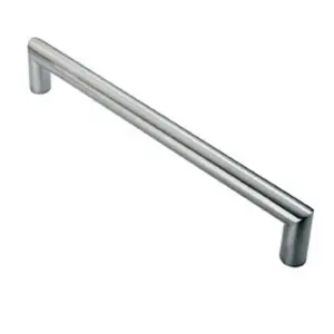 30mm Mitred Pull Door Handle 450mm Fixing Centres Satin Stainless Steel