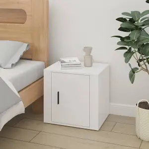 Berkfield Bedside Cabinet High Gloss White 50x39x47 cm