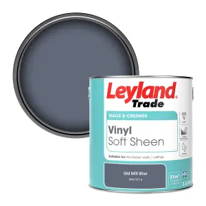 Leyland Trade Vinyl Soft Sheen Walls & Ceilings Emulsion Paint Old Mill Blue (PPG1171-6) - 2.5L