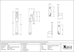 From The Anvil Satin Marine SS (316) Night-Vent Locking Avon Fastener