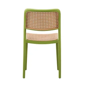 Green Plastic Café Dining Chair