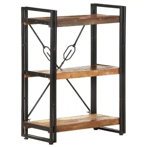 Berkfield 3-Tier Bookcase 60x30x80 cm Solid Reclaimed Wood