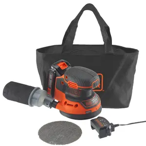 Black+Decker 18V 125mm 1.5 Li-ion POWERCONNECT Cordless Random orbit sander BDCROS18