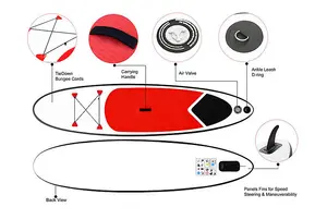 Professional Large Inflatable 10ft SUP with Accessories - Red