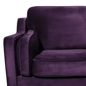 2 Seater Velvet Sofa Purple LOKKA