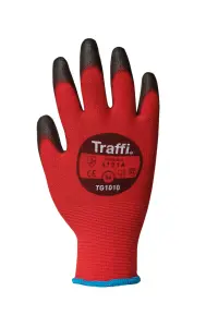 Traffi TG1010 Cut A Nylon PU Glove Pack of 10  Size 6