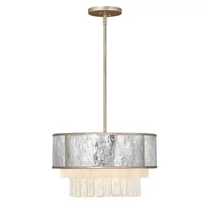 Luminosa Hinkley Reverie Cylindrical Pendant Ceiling Light Champagne Gold