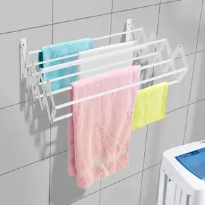 Teleclip Wall Dryer 74 Extendable Wall Fix Washing Line - Space saving - Versatile drying - Easy to open - Ideal For Balconies