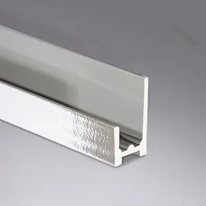 Nes Home 10mm Bathroom Base Seal Chrome Trims For Shower Wall Panels PVC Cladding 2.4m Long Fitting