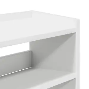 Berkfield Shoe Rack White 80x25x81 cm Engineered Wood